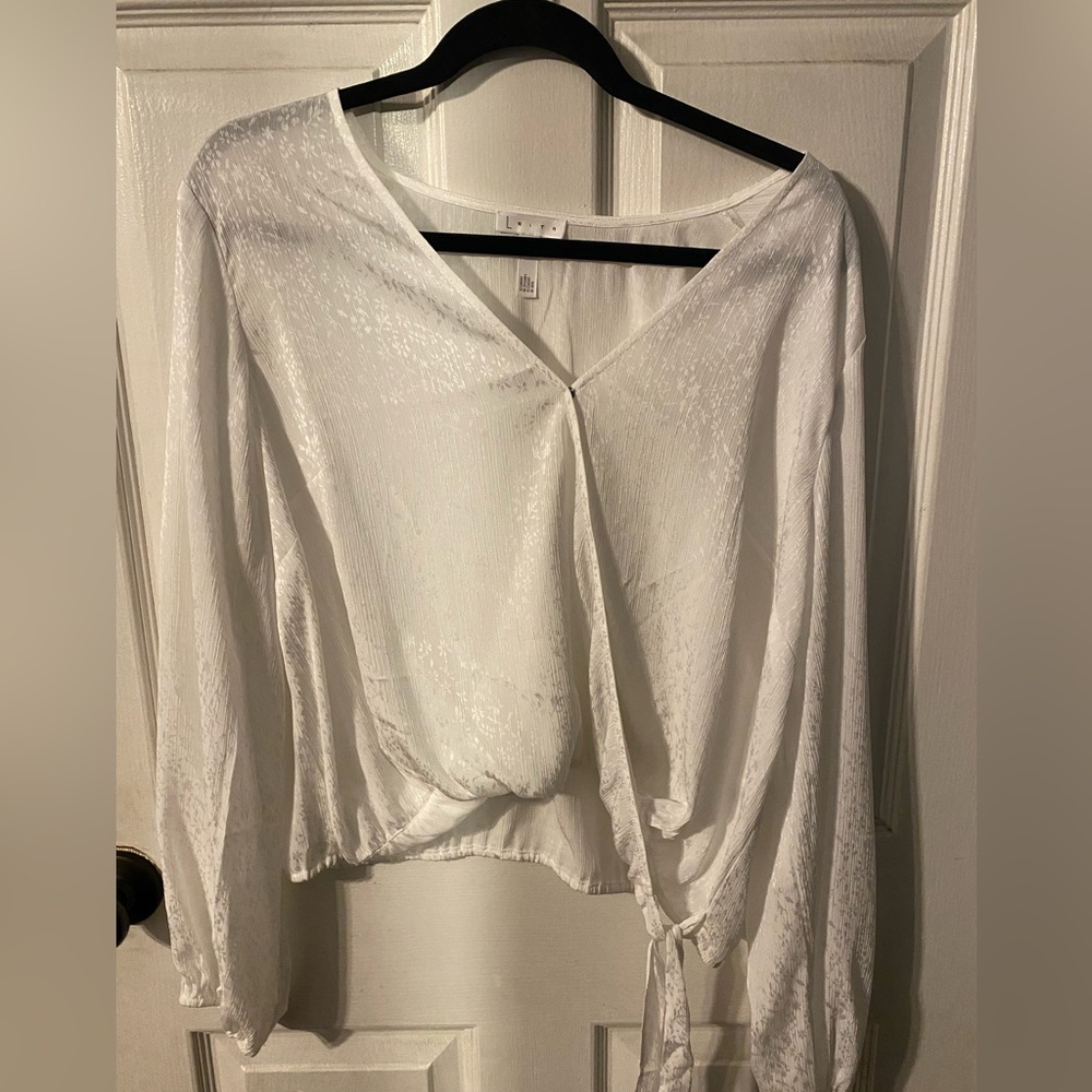 Ivory sleek crop top